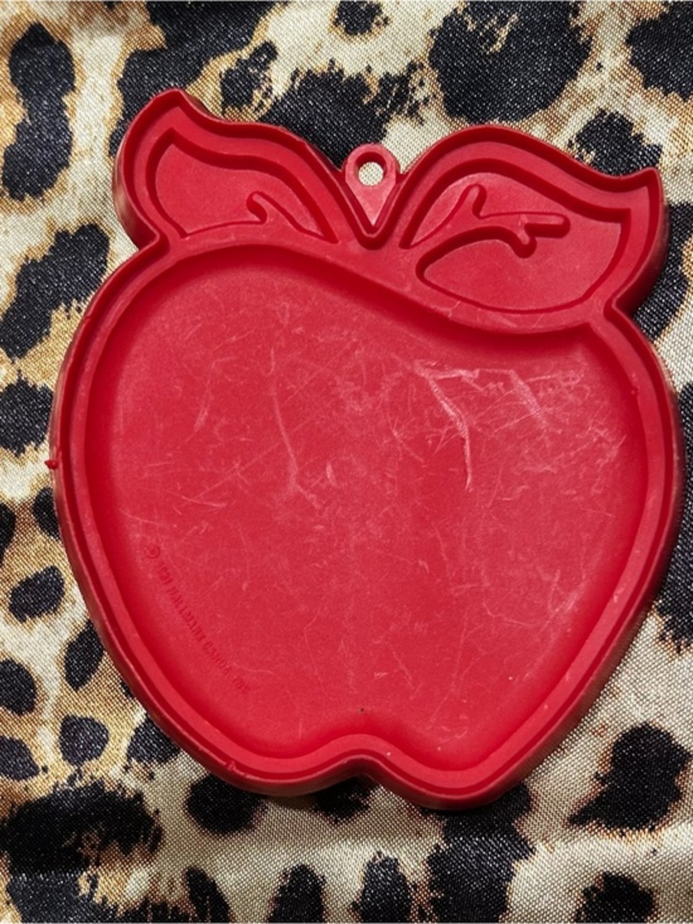 Vintage Hallmark Apple Red Plastic 3 inch. Cookie Cutter
